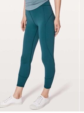 Lululemon Teal High-Waist In Movement Leggings Size 2